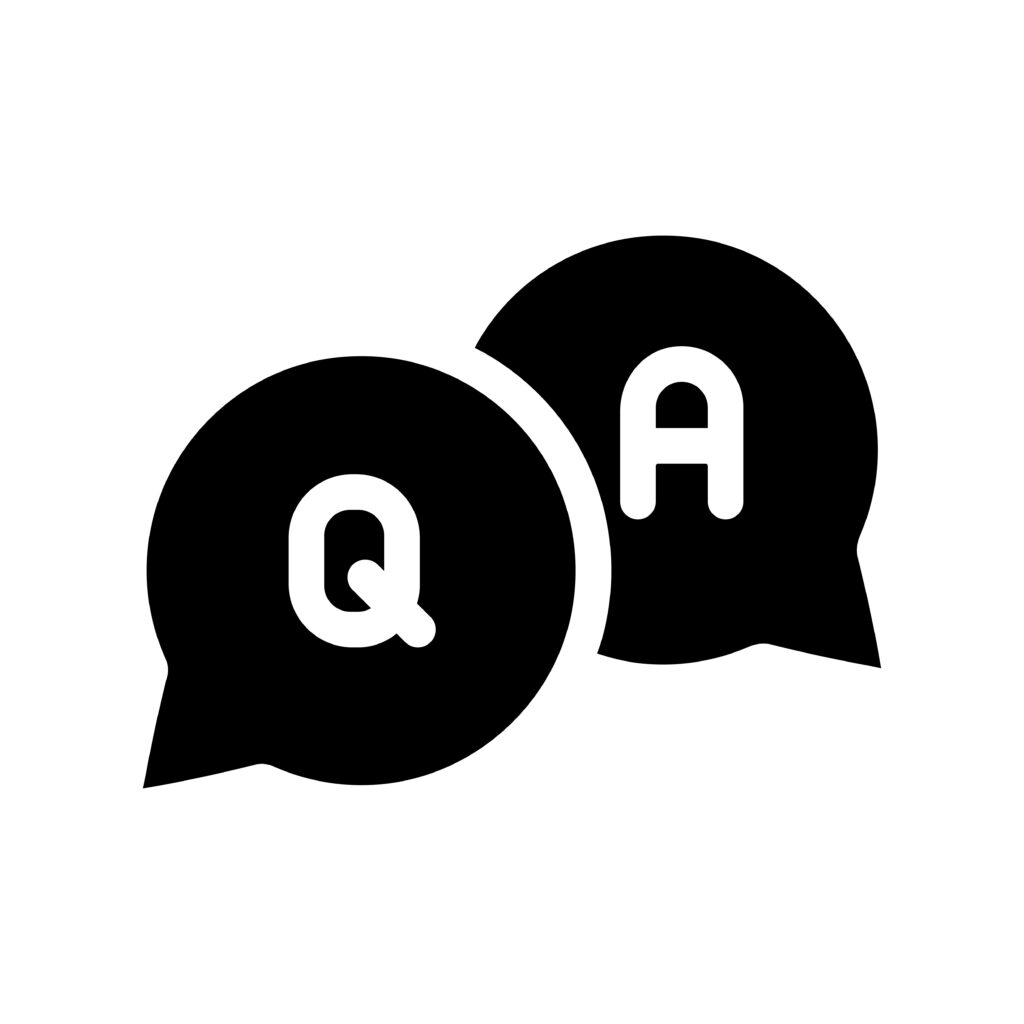 구강관리핵심수칙 questions and answers icon, vector symbol illustration.